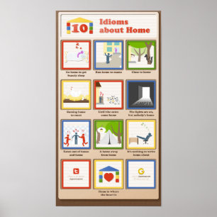 10 Idiomen over thuis Poster
