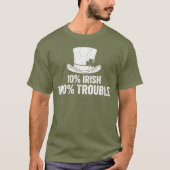 10% Iers 100% problemen T-shirt (Voorkant)