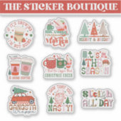 10 in een feestelijke kerstpakket - vrolijk sticker (Voorkant)