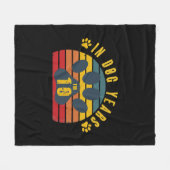 10 In Hondenjaren Fleece Deken (Voorkant (Horizontaal))