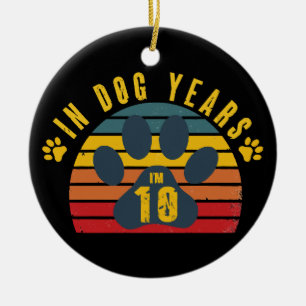 10 In Hondenjaren  Keramisch Ornament