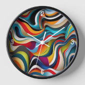 10-inch ronde wandklok met natuurlijk Lijst uit ho (Voorkant)