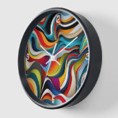 10-inch ronde wandklok met natuurlijk Lijst uit ho (Hoek)