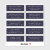10 Individuele Gast Naam Adres Mystieke Marine Sticker (Vel)