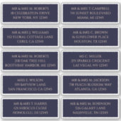 10 Individuele Gast Naam Adres Mystieke Marine Sticker (Voorkant)