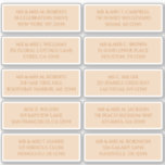 10 Individuele Naam van de gast Adres Champagne Go Sticker<br><div class="desc">10 Individuele Naam Adres Celestial Champagne Gold Wedding Stickers beschikt over 10 stickers met uw individuele naam en adres op elke sticker in gouden script op een champagne achtergrond. Ook ideaal voor kerst- en vakantiecaarten, feestuitnodigingen, bedankkaarten en kantoor-mailouts. Bewerk eenvoudig de tekst in de opgegeven tekstvakken. OPMERKING: CONTROLEER DE GROOTTE...</div>