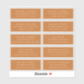 10 Individuele Naam van de gast Adres Champagne Go Sticker (Vel)