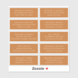 10 Individuele Naam van de gast Adres Champagne Go Sticker