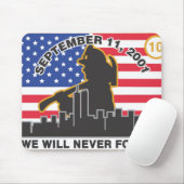 10 jaar — 11-9-inch Jubileum brandweermodel Muismat (Met muis)