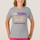 10 jaar 120 maanden Geweldige 10e verjaardag T-shirt (Voorkant)