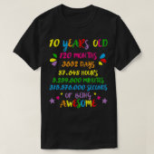 10 jaar 120 maanden Wiskunde Nerd Geeky Girl T-shirt (Design voorkant)