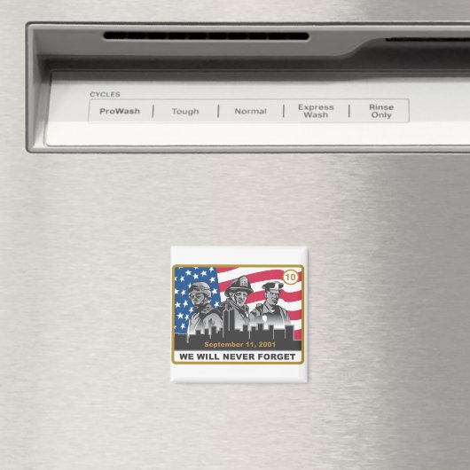 10 Jaar 9/11 Jubileum Ontwerp Magneet (Insitu (Vaatwasser))