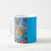 10 Jaar AA Munt Felicitaties Vlinders Koffiemok (Voorkant links)