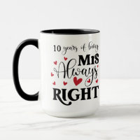 10 jaar als mevrouw Altijd goed vrouw Jubileum