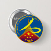 10 jaar bemande ruimtevaart ronde button 5,7 cm (Voorkant /achterkant)