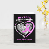 10 jaar borstkanker overlevende geschenken voor vr kaart (Gele Bloem)