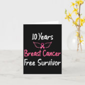 10 jaar Borstkankervrij roze borstkanker Sur Kaart (Gele Bloem)