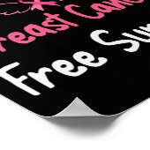 10 jaar Borstkankervrij roze borstkanker Sur Poster (Hoek)