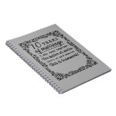 10 jaar bruiloft Jubileum Notitieboek (Rechterzijde)