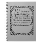10 jaar bruiloft Jubileum Notitieboek (Voorkant)