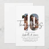 10 jaar bruiloft Jubileum uitnodiging (Voorkant / Achterkant)