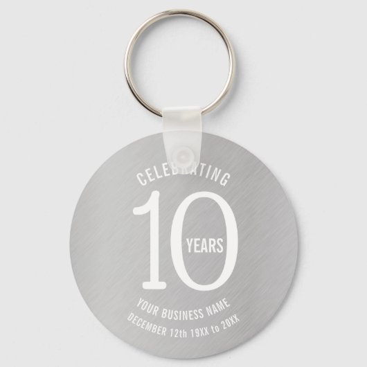 10 jaar cadeautje voor cadeautje voor feestelijke  sleutelhanger (Voorkant)