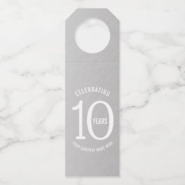 10 jaar Corporate Anniversary Party metallic look Flessenhanger