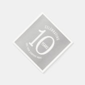 10 jaar Corporate Anniversary Party metallic look Servet (Hoek)