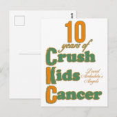 10 jaar Crush Kinder Kanker Briefkaart (Voorkant / Achterkant)