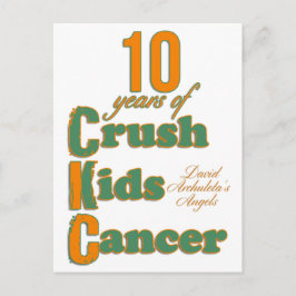 10 jaar Crush Kinder Kanker Briefkaart