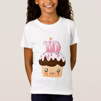 10 jaar Cupcake T - Roze T-shirt