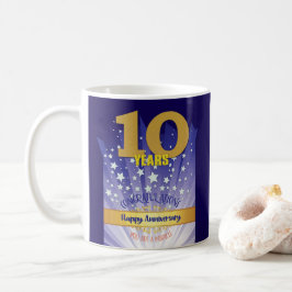 10 Jaar CUSTOM Herstel Jubileum Vet Numeriek Koffiemok