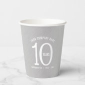 10 jaar feest op de feestdag papieren bekers (Achterkant)