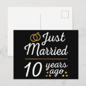10 jaar geleden getrouwd briefkaart (Voorkant / Achterkant)