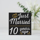 10 jaar geleden getrouwd kaart (Staand voorkant)