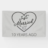 10 jaar geleden getrouwd spandoek (Horizontaal)