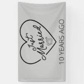 10 jaar geleden getrouwd spandoek (Verticaal)