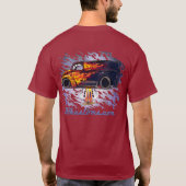 10 jaar gerimpeld Real Flame Divco LineArt-2sides- T-shirt (Achterkant)