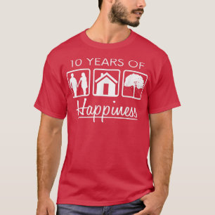 10 jaar getrouwd met 10th Wedding1483 T-shirt