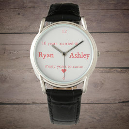 10 jaar getrouwd ⚭(met namen) horloge