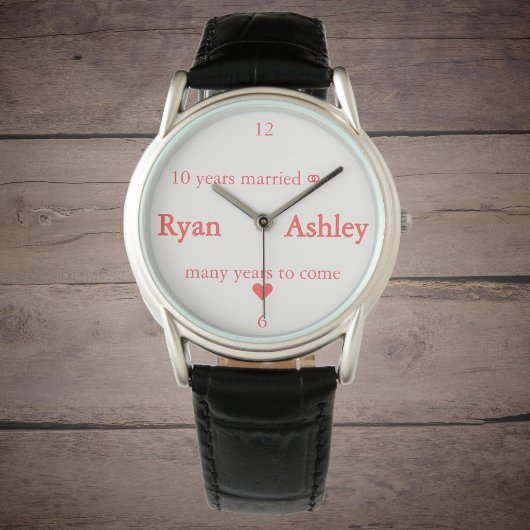 10 jaar getrouwd ⚭(met namen) horloge