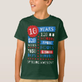 10 jaar Geweldige - 10e T-shirt op jaarbasis (Voorkant)