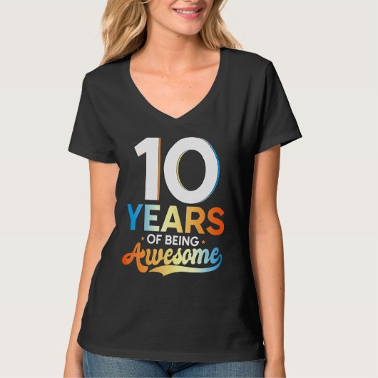 10 jaar Geweldige 10e verjaardag 1 T-shirt (Voorkant)
