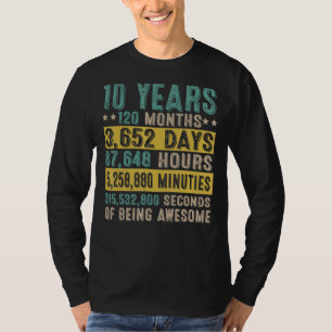 10 jaar  Geweldige 10e verjaardag Co. T-shirt