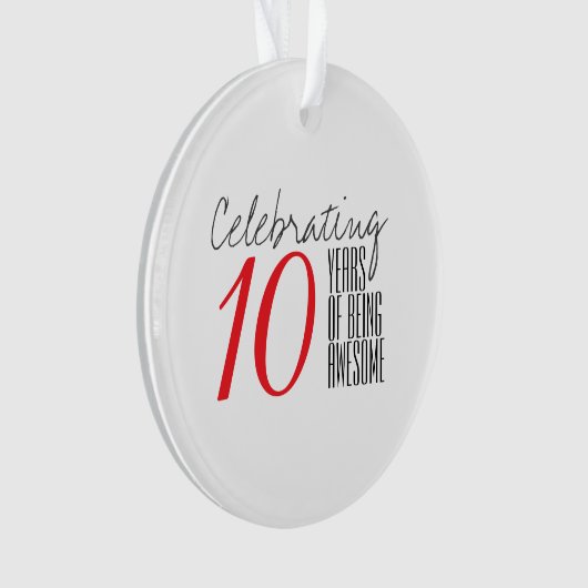 10 jaar geweldige.ai ornament (voorkant)