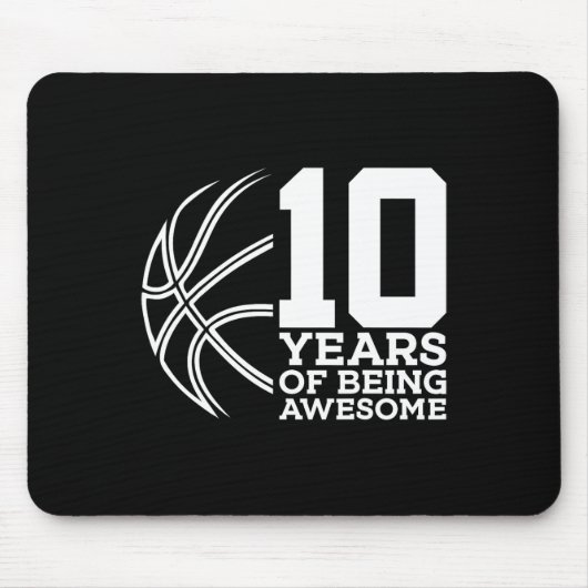 10 JAAR GEWELDIGE BASKETBAL 10E VERJAARDAG MUISMAT (Voorkant)