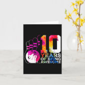 10 jaar Geweldige bowling 10e verjaardag Kaart (Gele Bloem)