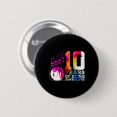 10 jaar Geweldige bowling 10e verjaardag Ronde Button 5,7 Cm (Voorkant /achterkant)