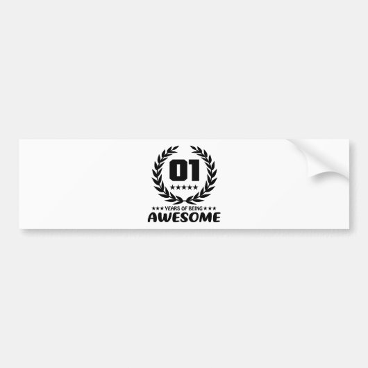 10 jaar Geweldige Bumpersticker (Voorkant)