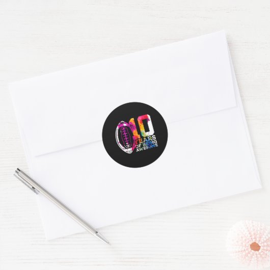 10 jaar Geweldige Football 10e verjaardag Ronde Sticker (Envelop)